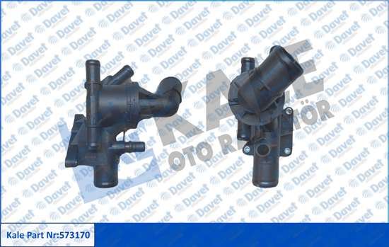 KALE 573170 Termostat 75°C Plastik Govdeli Komple Nissan Nv300 Renault Espace V Grand Scenic Iv Megan Iv Trafic Iii